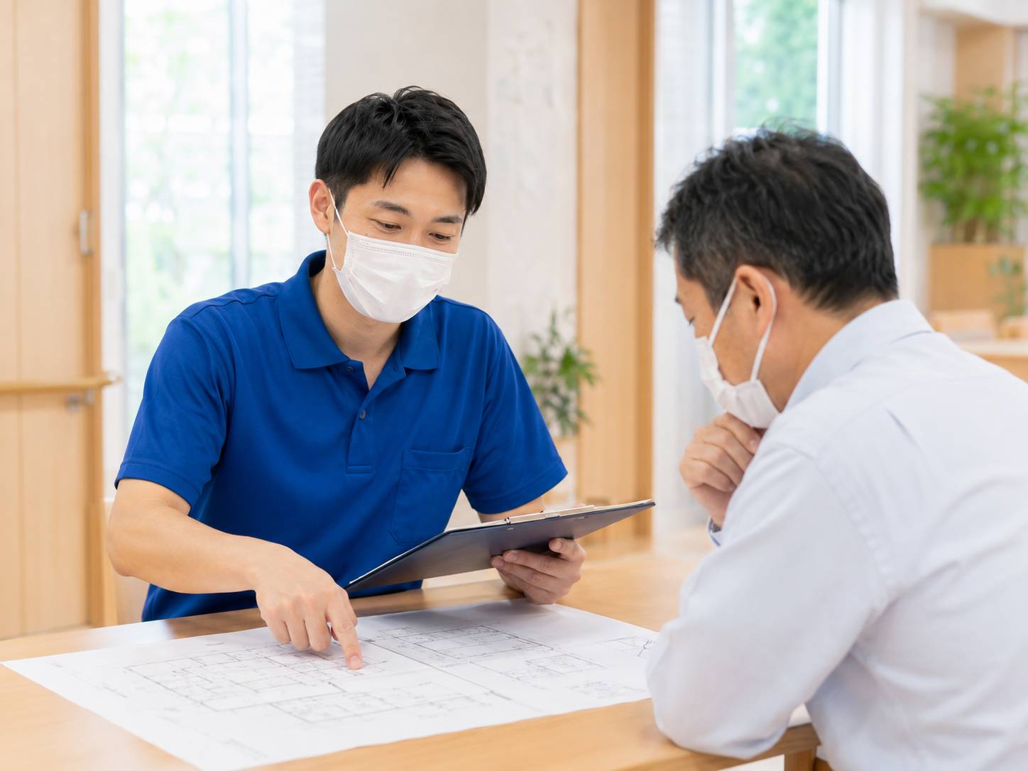 施設担当者との打ち合わせ
